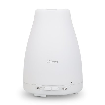 Aroma Diffuser, Aiho 100ml Colorful Ultrasonic Humidifier Aroma Diffuser / Aromatherapy Essential Oils Diffuser Cool Mist Humidifier for Home, Yoga, Office, Spa, Bedroom, Baby Room(AD-P5)