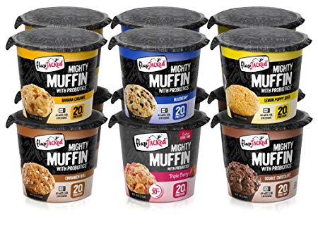 FlapJacked Mighty Muffins, Power Breakfast Variety, 12 Pack