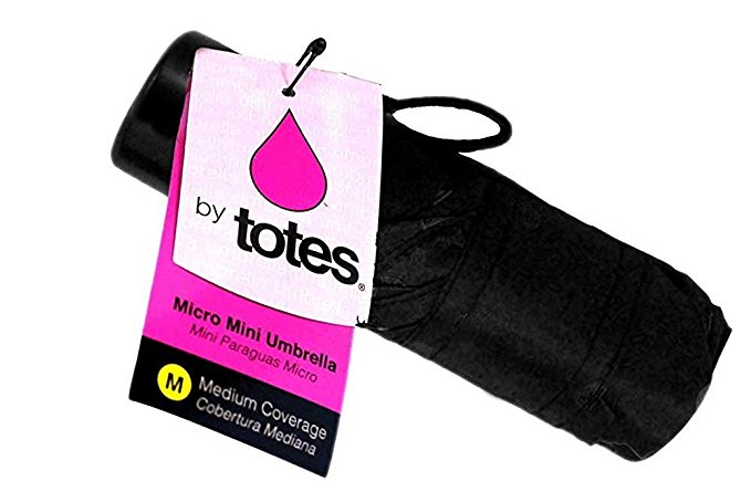 Totes 6.7-Ounce Micro Mini Umbrella with 33-inch Coverage, 1 Pack