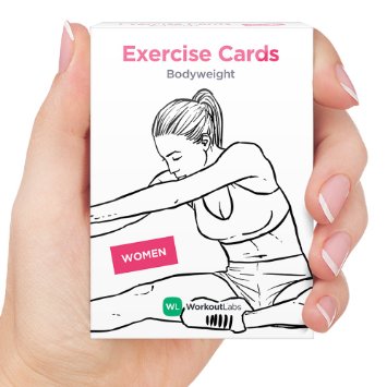 EXERCISE CARDS by WorkoutLabs: Premium Visual Bodyweight Workout Cards - #1 Bestselling Waterproof Fitness Flash Cards for at Home Workouts without Equipment (Women & Men)