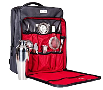 Waterproof Bartender Bag with Bartender kit - Perfect Home Bar Tools Set and Bar Accessories