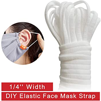 Elastic Bands for Sewing - 1/4inch 6mm 66Yards Elastic Cord Braided Stretch Strap High Elasticity Knit for Sewing Crafts DIY Bedspread Cuff