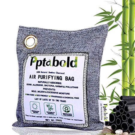 Air Purifying Bag Activated Bamboo Charcoal 500g Natural Air Freshener Car Dehumidifier Purifier Bags,Shoe Deodorizer,fridge Odor Absorber,Prevents Mold,Smell Remover for Home,Closet,Kitchen,Bathroom