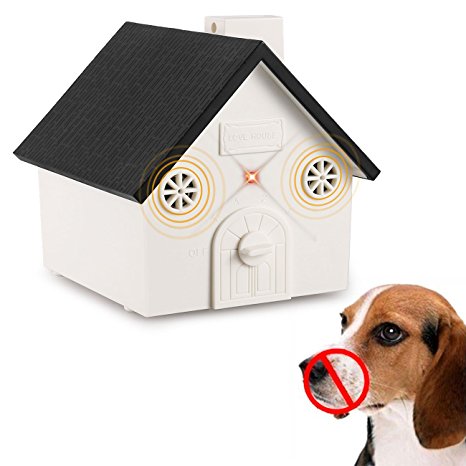 Elenest Anti Barking Device, 2018 New Bark Control Device with Adjustable Ultrasonic Level Control Safe for Small Medium Large Dogs, Sonic Bark Deterrents, Outdoor Dog Repellent