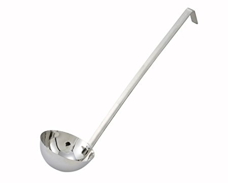 Winco 2-Piece Stainless Steel Ladle, 8-Ounce