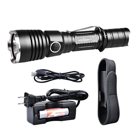 1000 Lumen Micro-USB Interface Rechargeable Tactical LED Flashlight ORCATORCH T30 6 Modes 3-8.4V XM-L2 U4 Tctical Flaslight Include 1*18650 battery and 1*charger