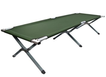 VIVO Cot, Green Fold up Bed, Folding, Portable for Camping, Military Style w/Bag (COT-V01)