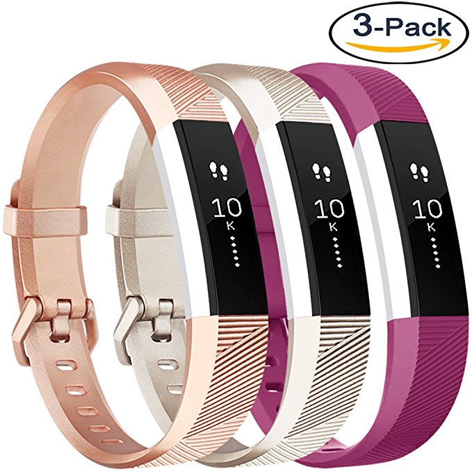 Vancle For Fitbit Alta HR Bands and Fitbit Alta Bands (3 PACK), Newest Sport Replacement Wristbands with Secure Metal Buckle for Fitbit Alta HR/Fitbit Alta