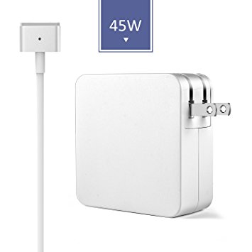 Macbook Air Charger, 45W t-Tip Power Replacement Ac Adapter Charger for Macbook Air 11" & 13"