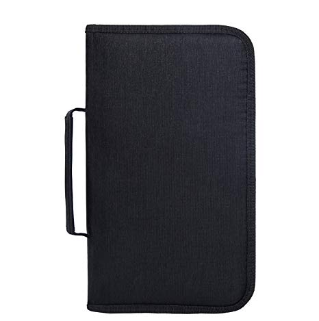 Fasmov 128 Disc CD/DVD Binder DVD Wallet Case, Black