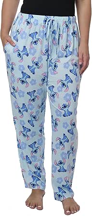 Disney Womens Lounge Pants Pajama Bottoms All Over Print Cotton