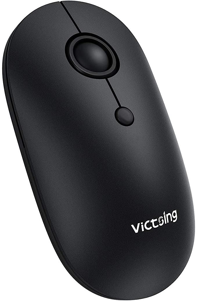 VicTsing Silent Wireless Mouse, Computer Mouse 2.4G with USB Nano Receiver, Little Elegant Mouse with Quiet Mice Clicks 5 Adjustable DPI for Notebook, PC, Laptop, iPad, Computer, MacBook - Black