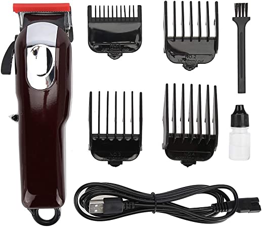 Hair Clipper, Professional USB Barbering Clipper Home Hair Cutting Kit with 4 Limit Combs for Men Women Kids Family Use