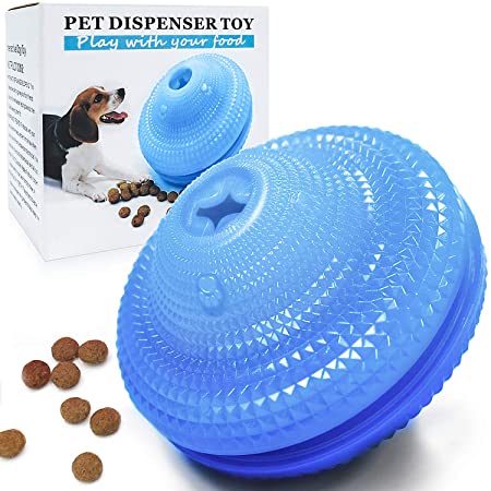 Wisedom Interactive Dog Puzzle Toys Dog Treat Food Toy Ball for Small Medium Dogs Puppy Chasing Chewing Playing