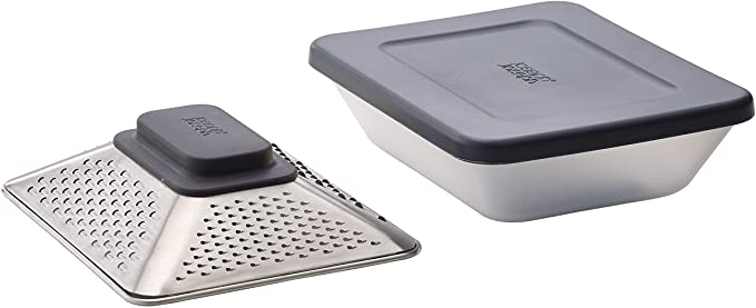 Joseph Joseph 20104 Prism Box Grater with Container and Lid, Gray