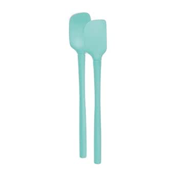 Tovolo Flex-Core All-Silicone Mini Spatula & Spoonula, Kitchen Utensil Set of 2, Heat-Resistant & BPA-Free Silicone Spatula & Spoonula, Safe for Cast Iron & Non-Stick Cookware, Dishwasher-Safe