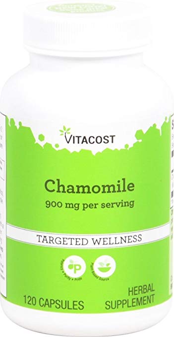 Vitacost Chamomile -- 900 mg per serving - 120 Capsules
