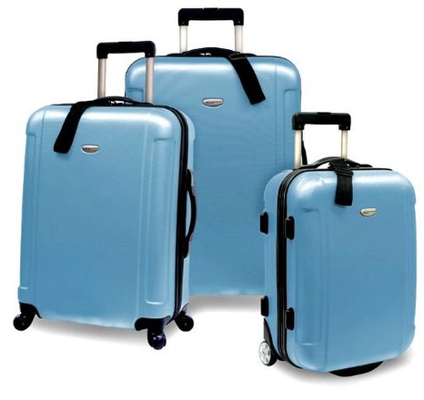 Travelers Choice Freedom 3 Piece Lightweight Hard-Shell Spinning Rolling Luggage Set