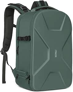 MOSISO Camera Backpack, DSLR/SLR/Mirrorless Photography Camera Bag 15-16 inch Waterproof Hardshell Case with Tripod Holder&Laptop Compartment Compatible with Canon/Nikon/Sony, Emerald Green