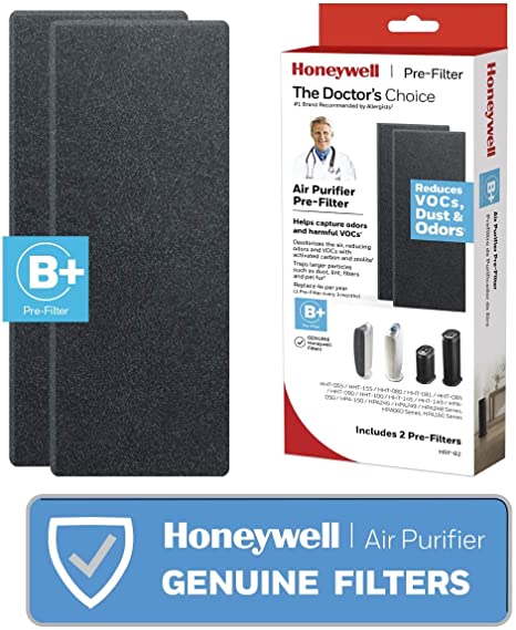 Honeywell HRF-B2 / Filter (B) Household Odor & Gas Reducing Pre-filter, 2 Pack