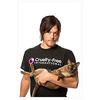 The Walking Dead (TV Series 2010 - ) 11 inch x 17 inch lithograph Norman Reedus Holding Cat kn