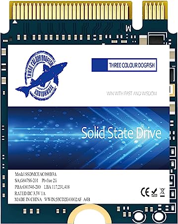 Dogfish M.2 2230 SSD 1TB NVMe PCIe Gen 3.0x4 Internal Solid State Drive Compatible with Steam Deck/Microsoft Surface/Laptop/Desktop(M.2 2230 PCIe 3.0,1TB)