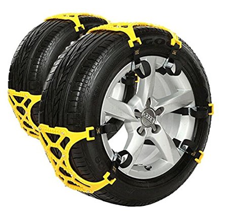 Anti Snow Chains of Car ,SUV Chain Tire Emergency Thickening Anti--Skid Chain -Set of 6-Hop&Fly