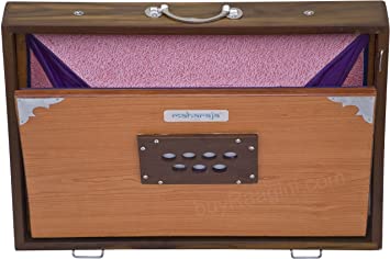 Shruti Box, Maharaja Musicals, Shruthi Box, Large 16x12x3 Inches, Sur Peti Surpeti, With Bag, Natural Color, Musical Instrument Indian (PDI-EFE)