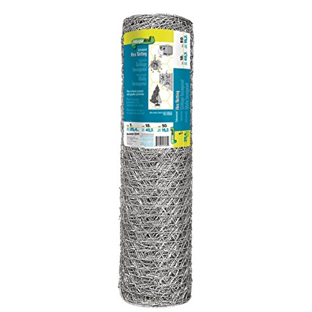 Origin Point 161850 20-Gauge Handyroll Galvanized Hex Netting, 50-Foot x 18-Inch With 1-Inch Openings