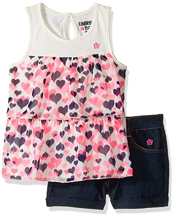 Limited Too Girls' Fashion Top and Short Set (More Available Styles)