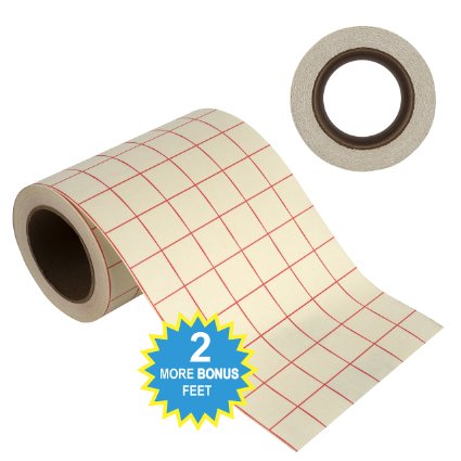 Angel Crafts 6" by 50' Transfer Paper Tape Roll w/ Grid - PERFECT ALIGNMENT of Cricut or Cameo Self Adhesive Vinyl for Walls, Signs, Decals, Windows, and other Smooth Surfaces.