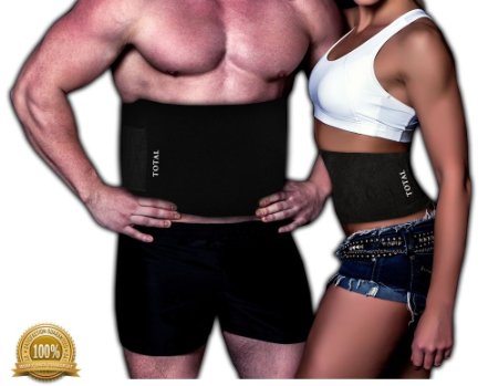 Waist Trimmer Ab Belt For Men and Women Weight Loss Melt Cellulite Trim and Shape Waist Extra Wide Burn Belly Fat Back Support Melt Fat Ab Compression FREE E-book 100 Money Back Guarantee