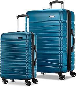 Samsonite Evolve Se Hardside Expandable Luggage with Double Spinner Wheels, Caribbean Blue, 2PC SET (CO/L)