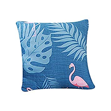 FORCHEER Throw Pillow Covers 18"X18" Decorative Couch Cushion Cover Removable (1PC, Flamingo)