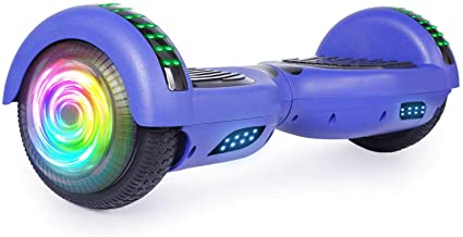 SISIGAD Hoverboard, with Bluetooth and Colorful Lights Self Balancing Scooter