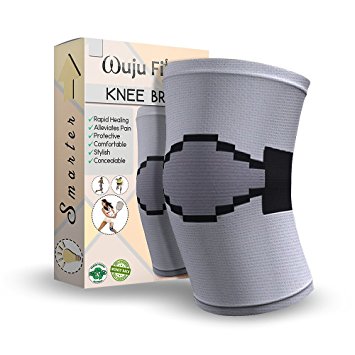 Wuju Fitness Knee Brace Support Compression Sleeves, Best for Joint Pain, Arthritis Relief, Injury Recovery, Meniscus Tear, ACL and Running. Knee Support for Women and Men.