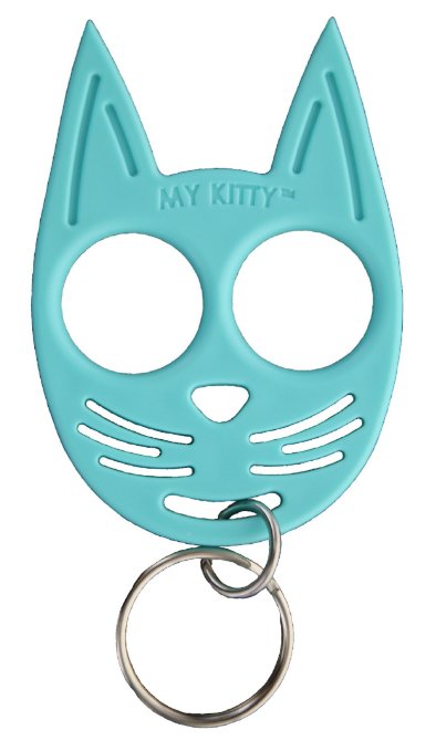 My Kitty Personal Safety Keychain Proudly Made in the USA (Aqua)