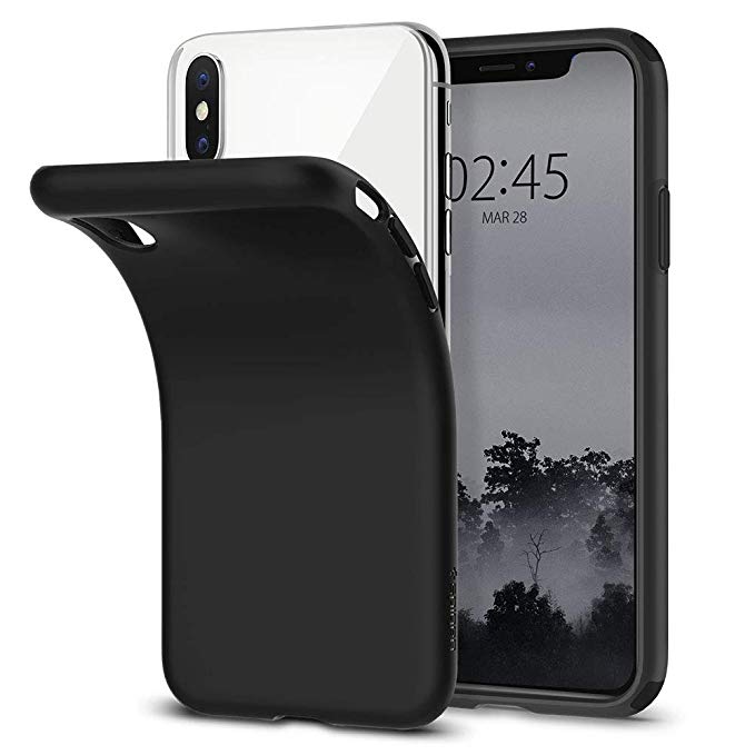 Spigen Liquid Crystal Designed for Apple iPhone XS Case (2018) / Designed for Apple iPhone X Case (2017) - Matte Black