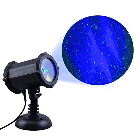 Dalanpa Star Sky Laser Projector Light with LED Blue Aurora Light Christmas Lights Suitable for Bedroom Decoration, Family Party, KTV, Dance Halls, Clubs, Bars, Kids Party, Dance Floor