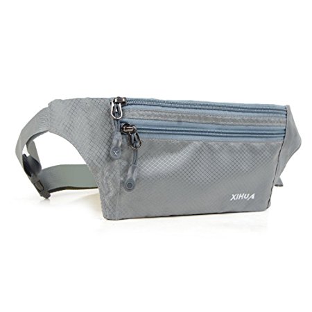 Ultraslim Water Resistant Outdoor Sport Nylon Stealth Small Running Travel Waist Bag