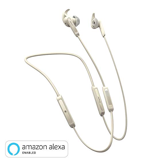 Jabra Elite 45e Alexa Enabled Wireless Bluetooth in-Ear Headphones – Gold Beige