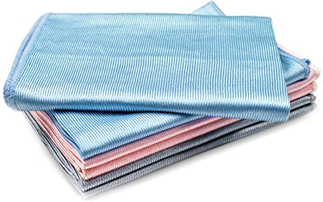 ZERLA Microfiber Glass Cleaning Cloths - 6 Pack