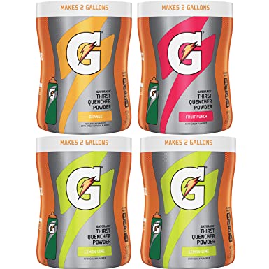 Gatorade Thirst Quencher Powder Variety Pack, 18.3 oz, 4 Canisters