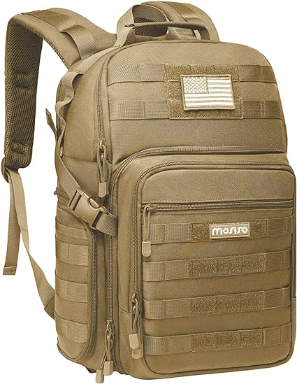 MOSISO Camera Backpack, DSLR/SLR/Mirrorless Photography Tactical Camera Bag Case with Tripod Holder & 15-16 inch Laptop Compartment Compatible with Canon/Nikon/Sony/DJI Mavic Drone, Khaki