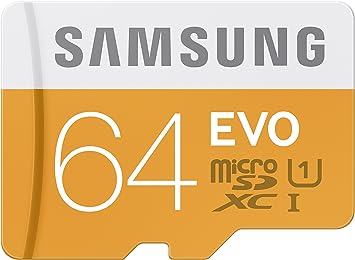 Samsung EVO 64GB 48/MB/s Micro SDXC Memory Card with Adapter up to (MB-MP64DA/AM)