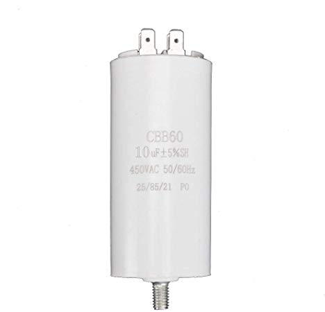 ICQUANZX 10UF CBB60 Double Insert Molded Capacitor (with Screw at The Bottom) Run Capacitor Motor Run Start Capacitor Frequency 50/60Hz 450VAC
