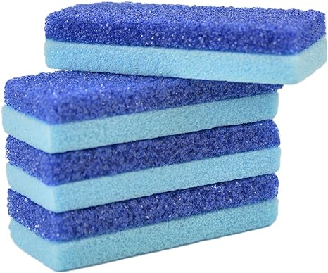 Mantello Foot Scrubber Pumice Stone for Feet- Foot Pumice for Shower and Foot Tub- Pumice Stone for Feet Callus Remover- Double Sided Foot Scrubber Dead Skin Remover- 4 Pack