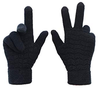 Arctic Paw Men's 3 Finger Touchscreen Sensitive Knit Winter Gloves