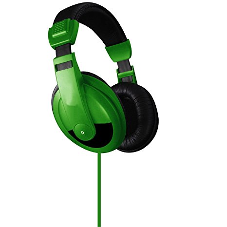 VIBE Sound VS-750-DJ Noise Reduction Stereo Headphones (Green)