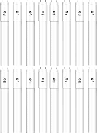 GE Lighting (16 tubes) T8 LED Tube, 48 inch, 15 watt, 1800 lumens, 4000K Cool white, Type A plug and play- fast and easy upgrade for 4-ft T8 fluorescent lamp, no rewire no hassle